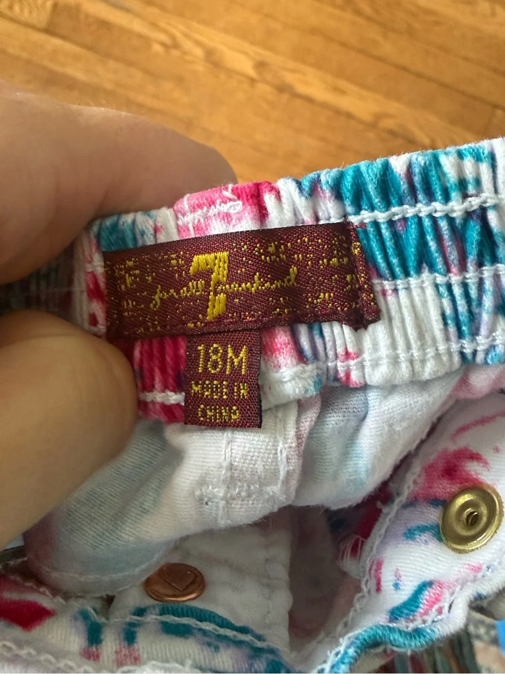 7 For All Mankind Kids Floral Print Pants - Size 18 Months